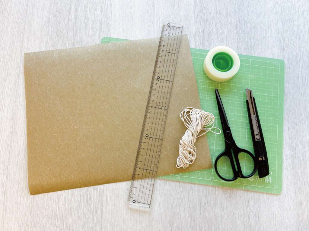 余った障子紙でクリスマスのオーナメント作り・用意する材料