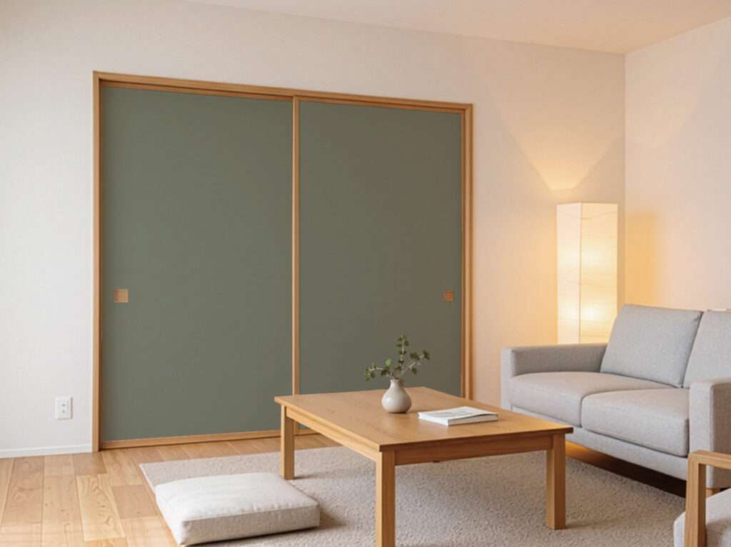 自分でできる襖（ふすま）リメイク！利休鼠の襖紙でモダンな和室に