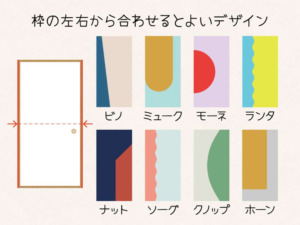ふすま用リメイクシール・エルトの貼り方攻略法。ふすま枠の左右から合わせるといいデザイン。